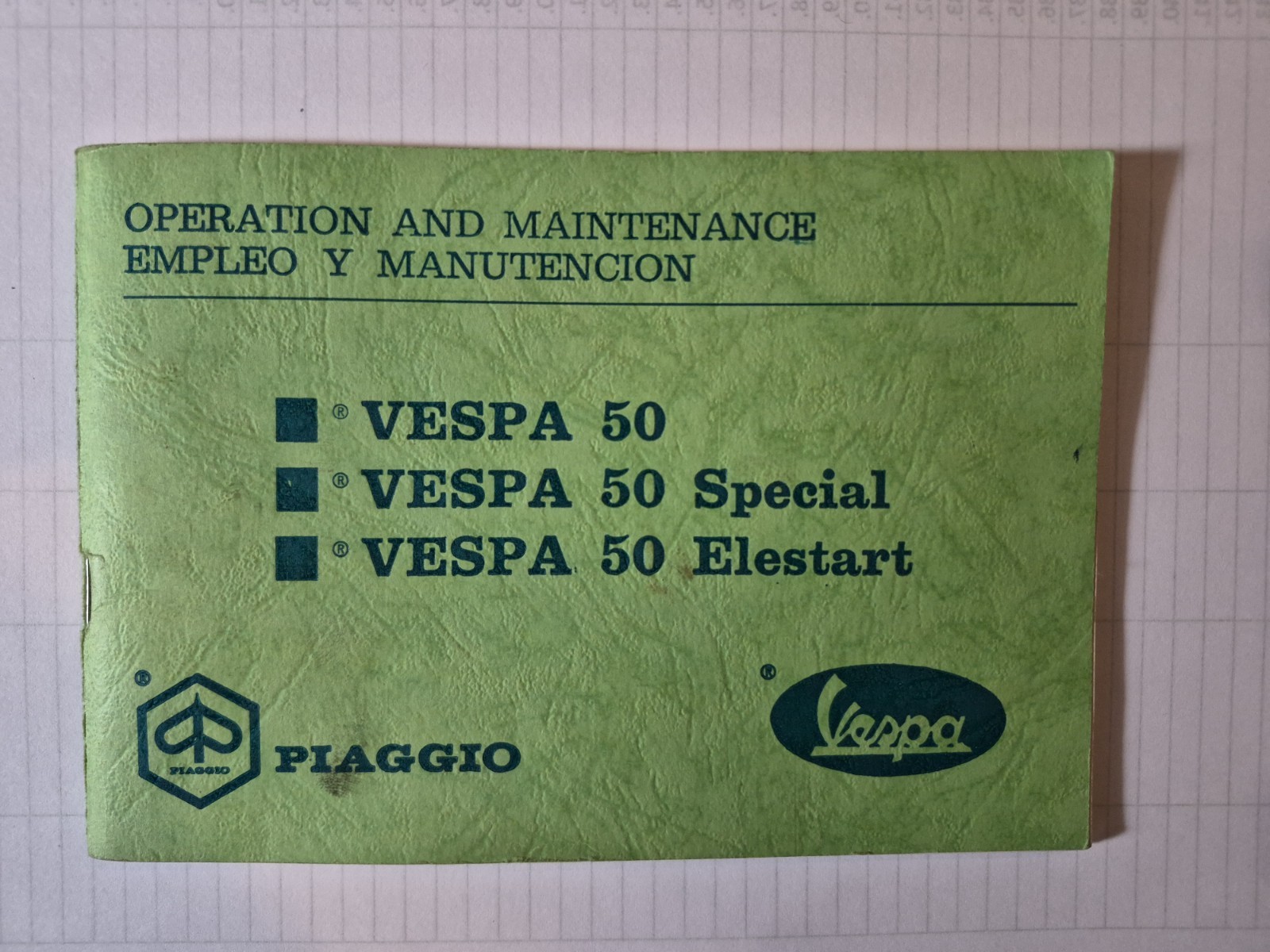 Vintage Vespa 50 Manual