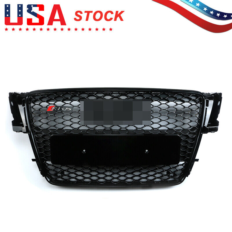 HONEYCOMB SPORT MESH RS5 STYLE HEX GRILLE GRILL BLACK FOR 08-12 AUDI A5/S5 B8 8T