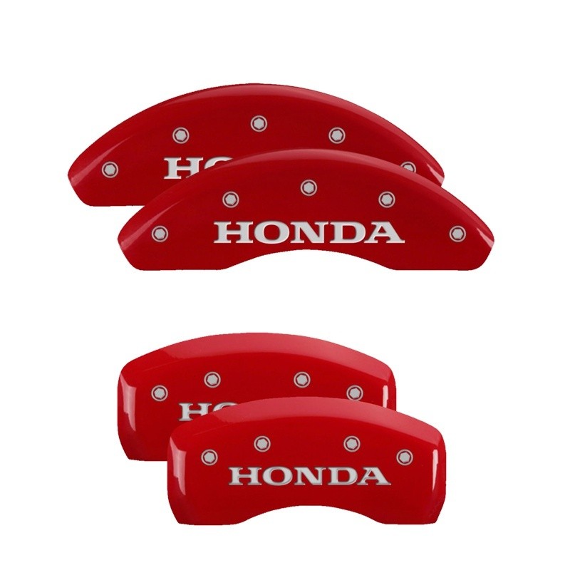 MGP 4 Caliper Covers for Honda Civic 2016-2021 – Red Finish with Engraved Logo