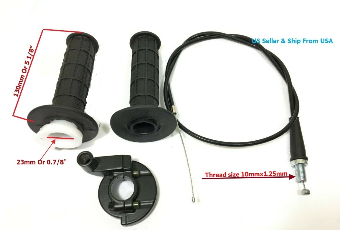 Twist Handle Bar Casting & Throttle Cable Suzuki JR50 1984-2006 Mini Bike (7/8\