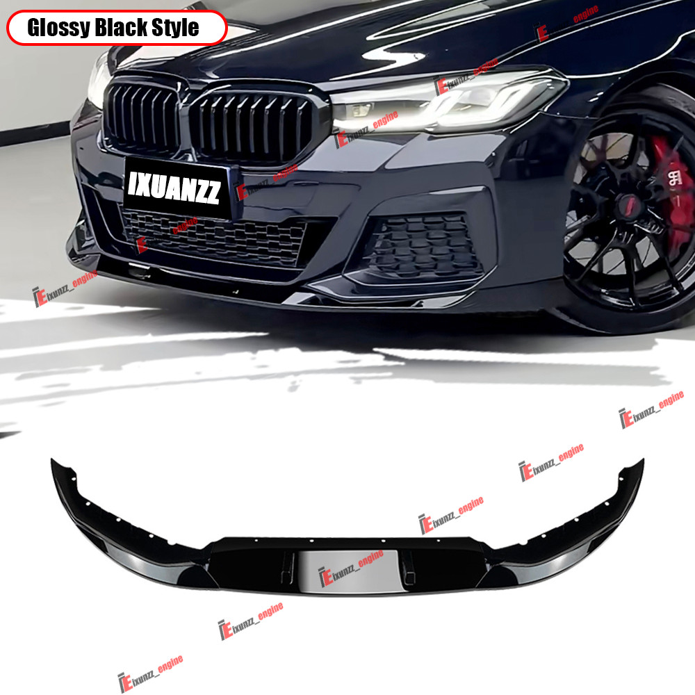 For 21-23 BMW G30 530i 540i M550i M Sport LCI FD Style Glossy Black Lip Splitter