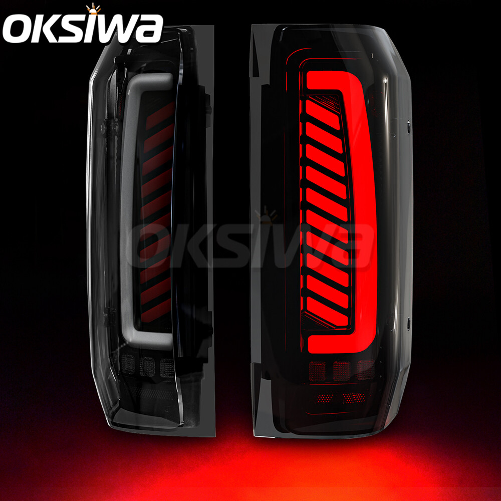 Smoke LED Taillights For 1989-1996 Ford F150 F250 F350 Bronco Brake Rear Lamps