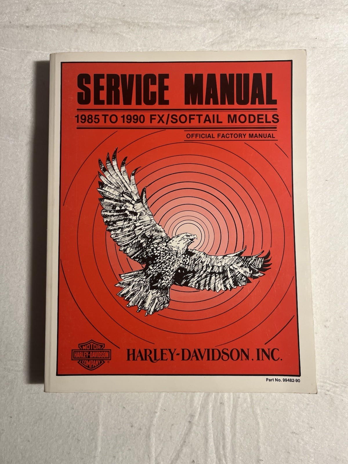 Harley Davidson 1985-1990 FX Softail OEM Factory Service Repair Manual 99482-90