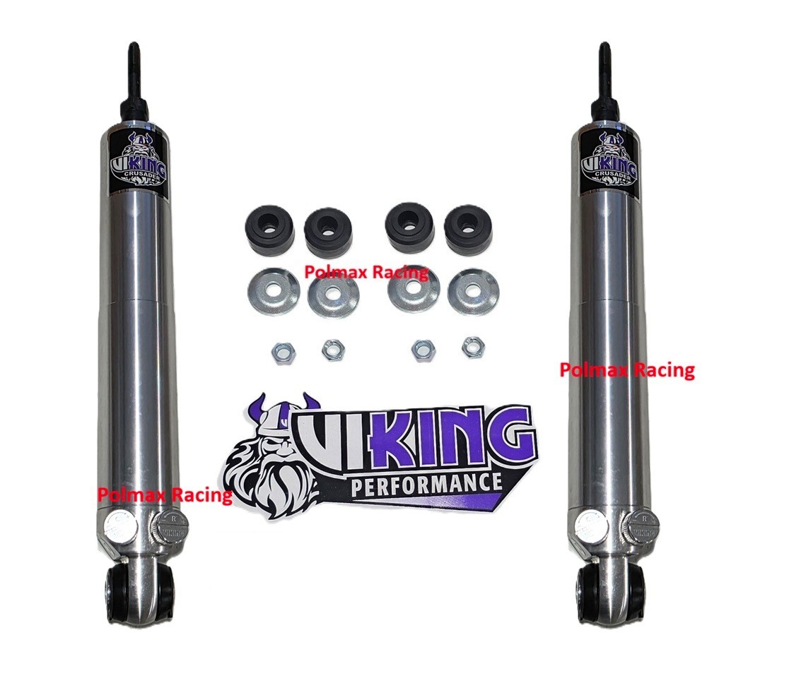 2 Viking B324AM Crusader rear double adjustable drag shocks 1979-1993 fox body