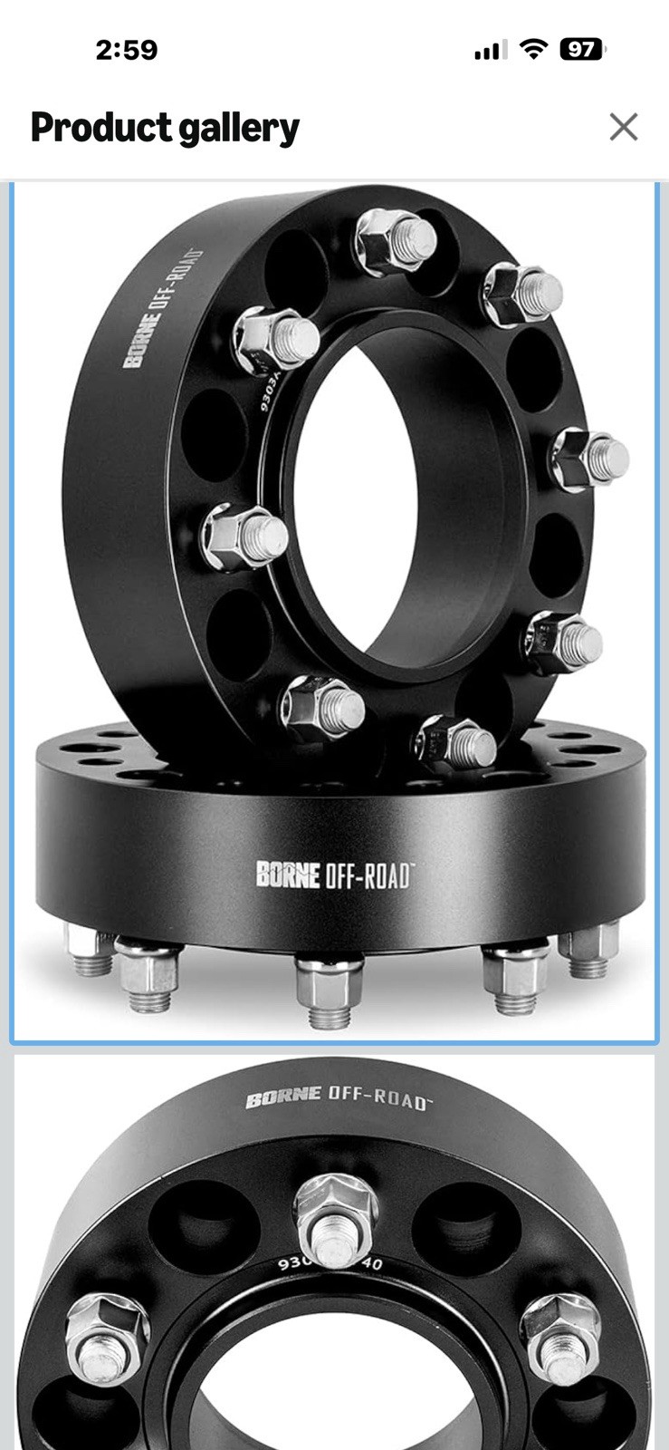 Mishimoto Borne Off Road Wheel Spacers 4 Pack Black