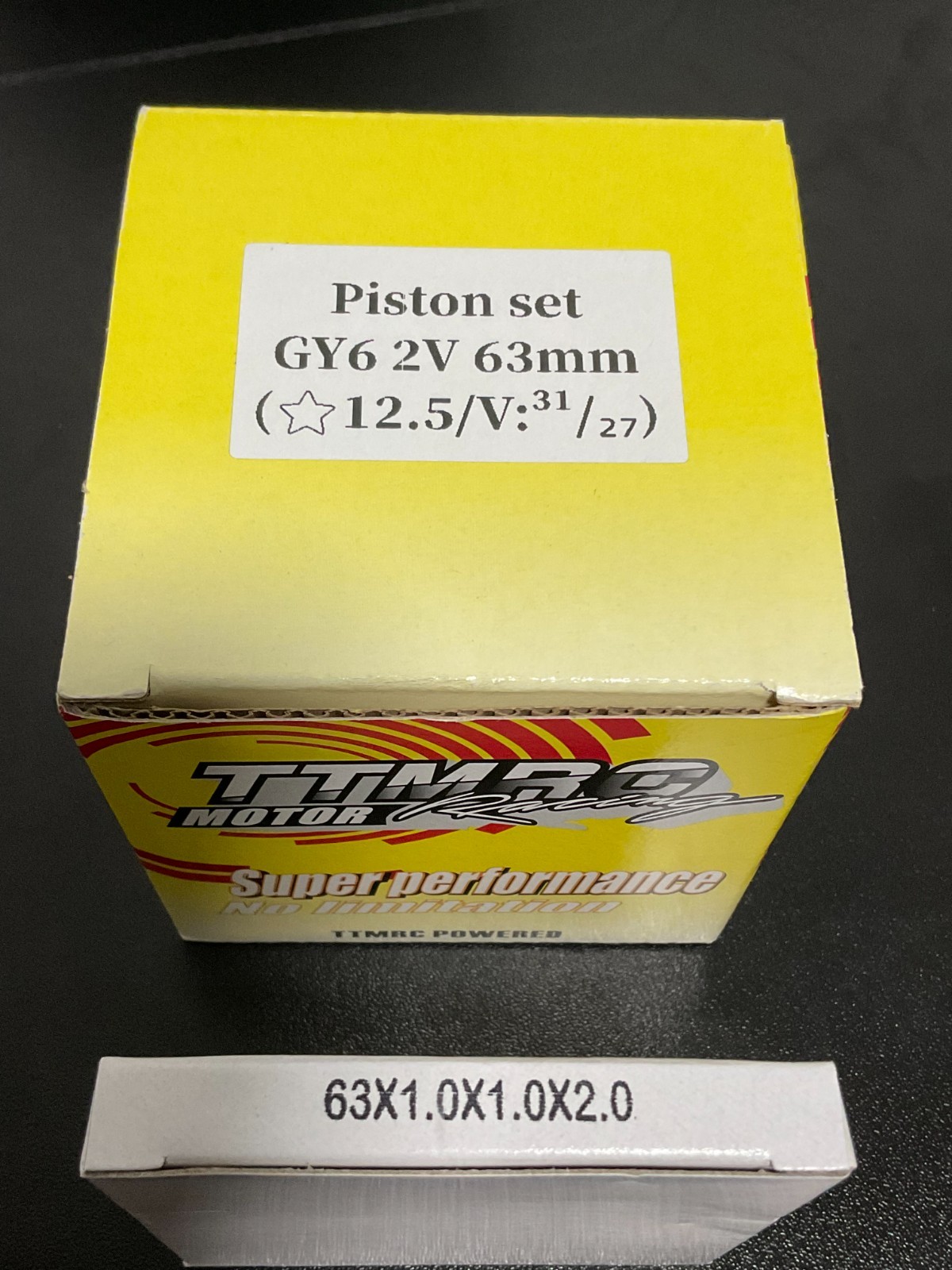 SCOOTER GY6 150cc TTMRC 63MM Forged High Compression 2 Valve Piston Kit