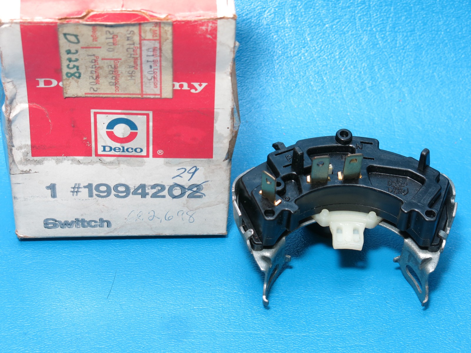 NOS GM Delco 1977-1981 Camaro Firebird Cutlass 442 Neutral Safety Backup Switch