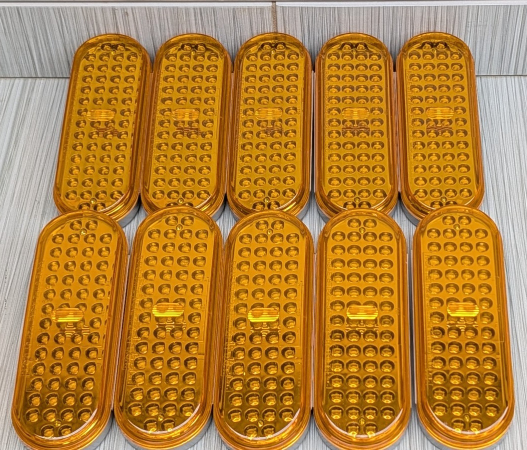 10- PACK STL70AB Optronics Lamp Turn High Count LED 56 Amber Oval Grommet Mount