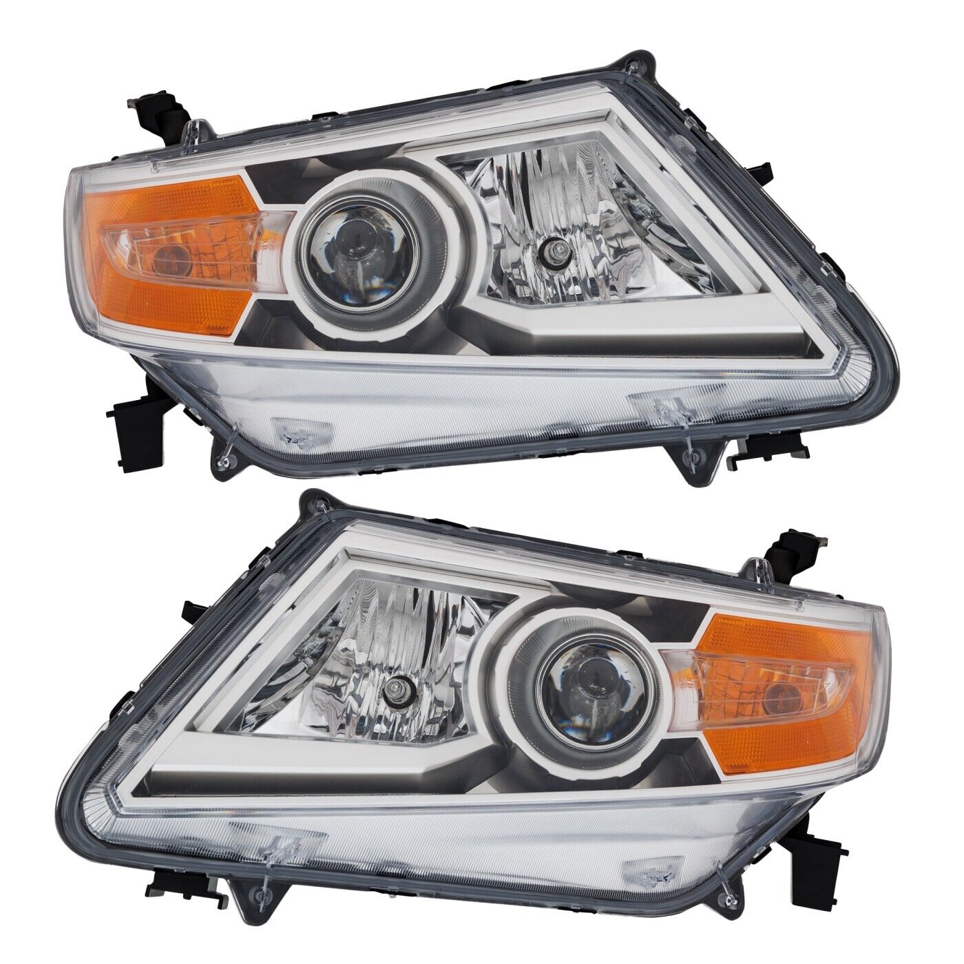 Headlight Set For 2011-2013 Honda Odyssey Left and Right With Bulb CAPA 2Pc
