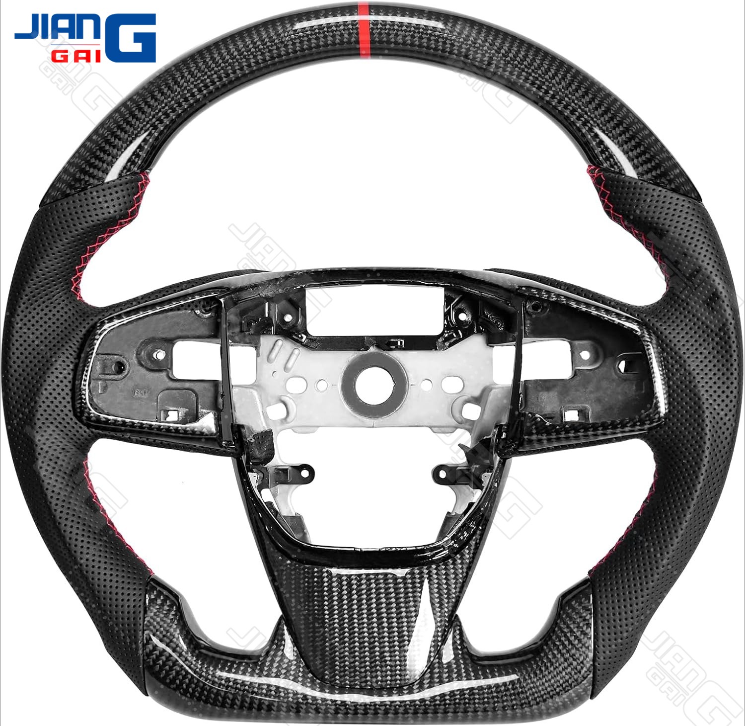 Fit Honda Civic Type-R FK8 Carbon Fiber Steering Wheel 2016-2021 with CF Trim