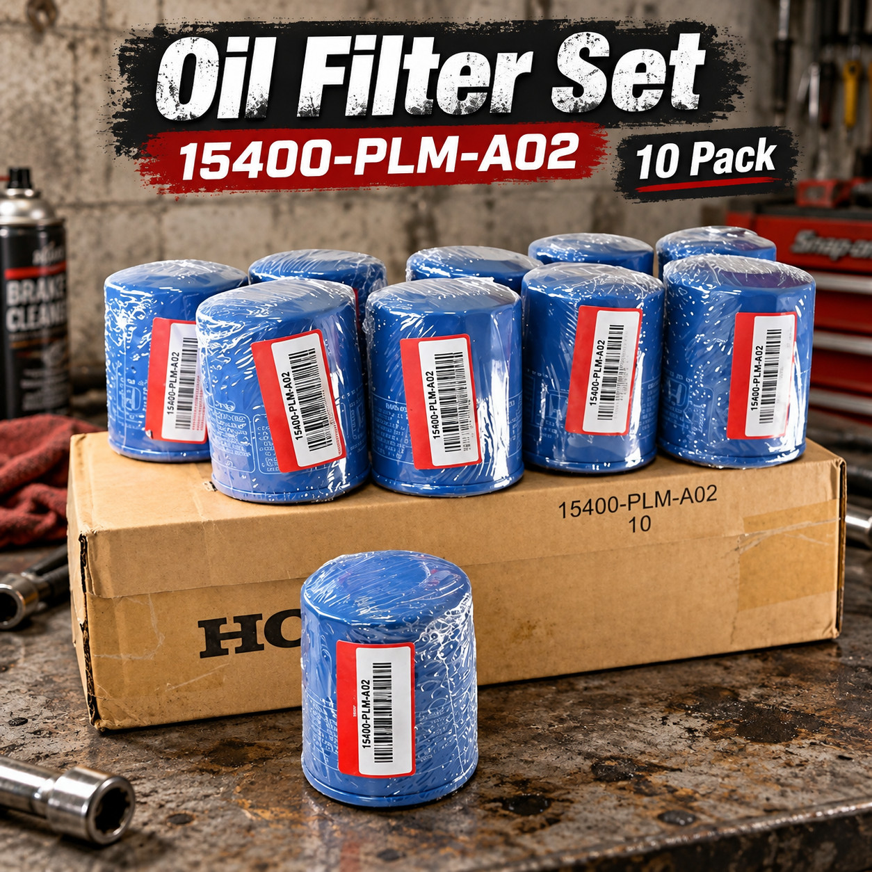 New 10 pack Honda Genuine Oil Filters 15400-PLM-A02 NEW SEALED
