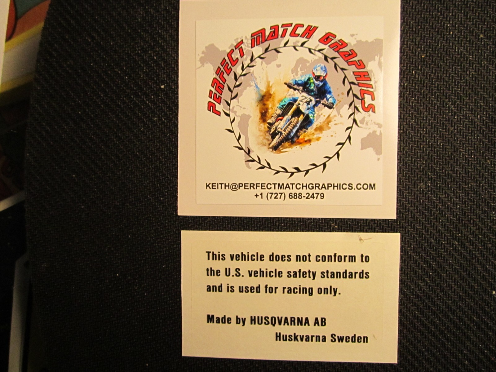 Husqvarna vintage off road disclaimer sticker