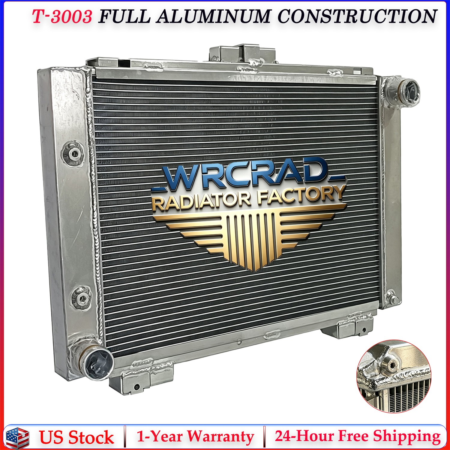 All Aluminum Radiator For 1964 Ford Galaxie 390FE 500 500XL 4.3L 4.7L 5.8L L6 V8