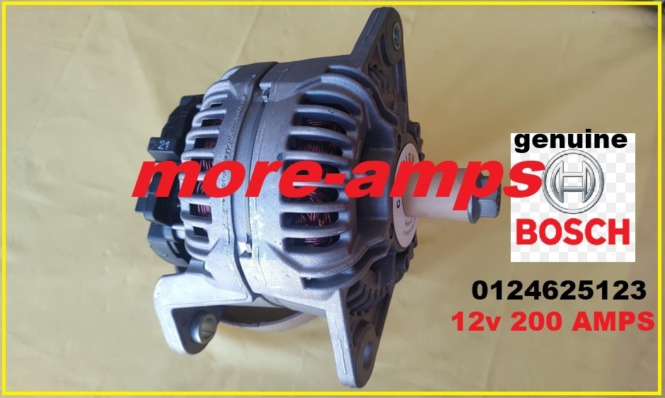 OEM BOSCH ALTERNATOR 12V 200AMPS 0124625123 AL9963SB 12716 12775 12881