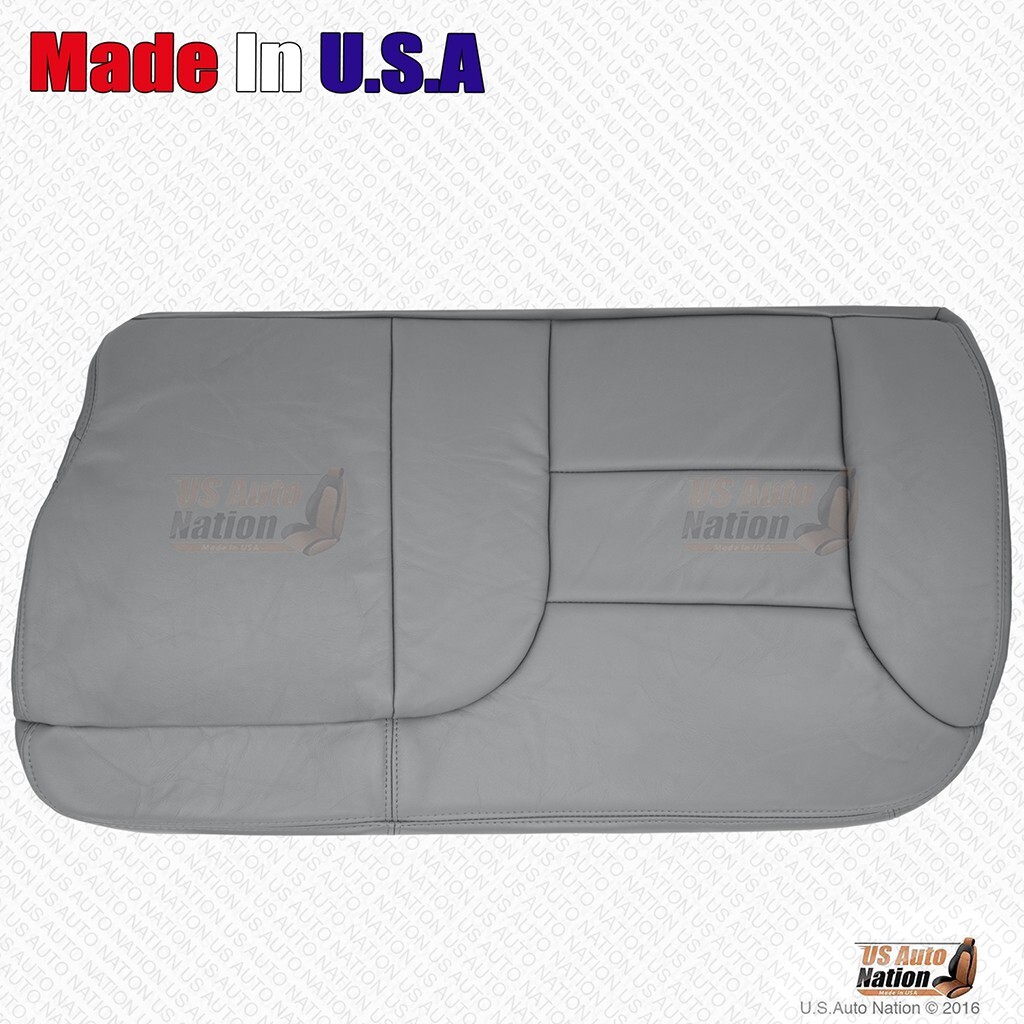 1995-99 GMC Yukon Suburban 2nd Row Driver Bottom Genuine Lthr. Cover Pewter Gray