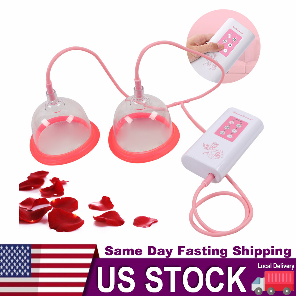 Electric Breast Enhancer Enlarger Massager Pump Vacuum Suction Enlargement B Cup