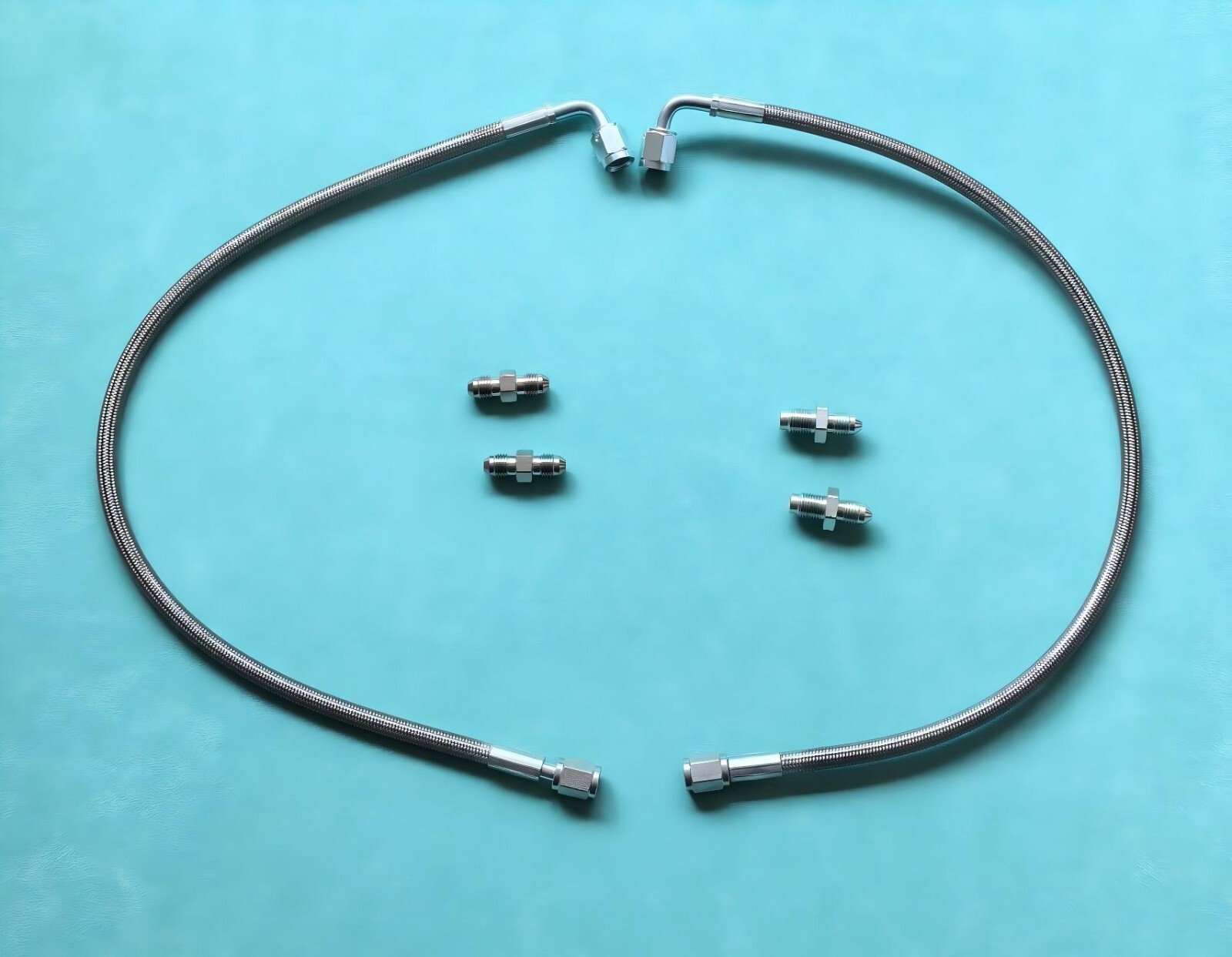 Rear Brake Lines SS PTFE Lined for 1996-2000 Honda Civic w/ Rear Drum