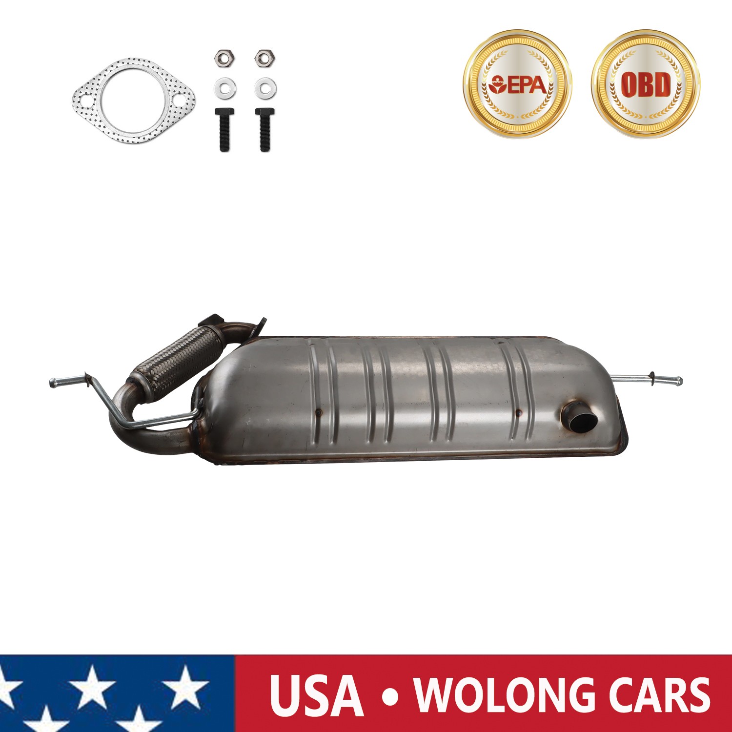 Stainless Steel Rear Muffler for Smart Car Fortwo 1.0L 2008-2015