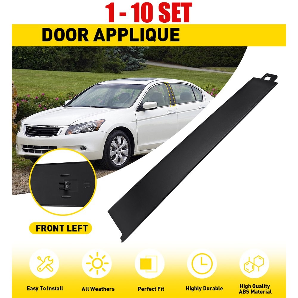 1-10 Front Left Side Black Door B Pillar Molding Trim for Honda Accord 2008-2013