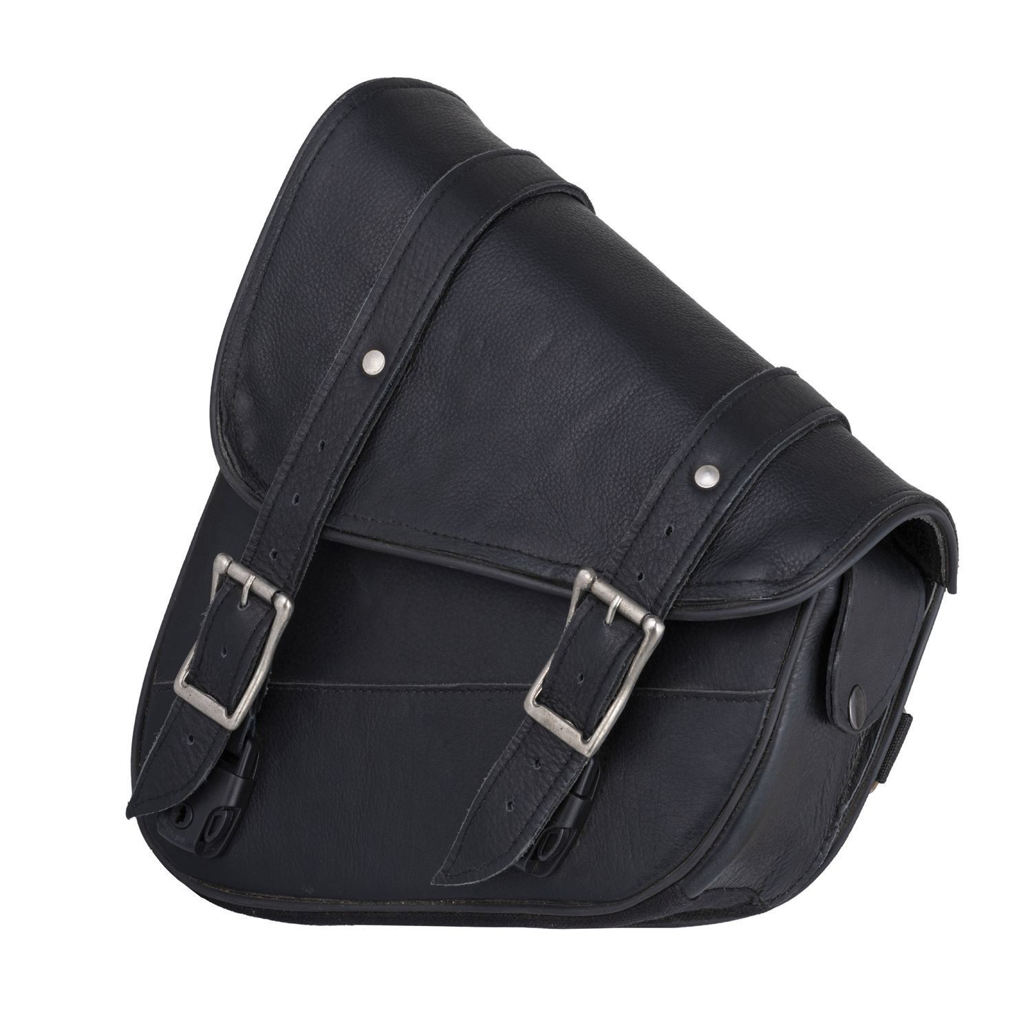 Genuine Black PU Leather Solo Swing Arm Left Side Bag Biker Bag Water resistant Genuine Black PU Leather Solo Swing Arm Left Side Bag Biker Bag Water resistant