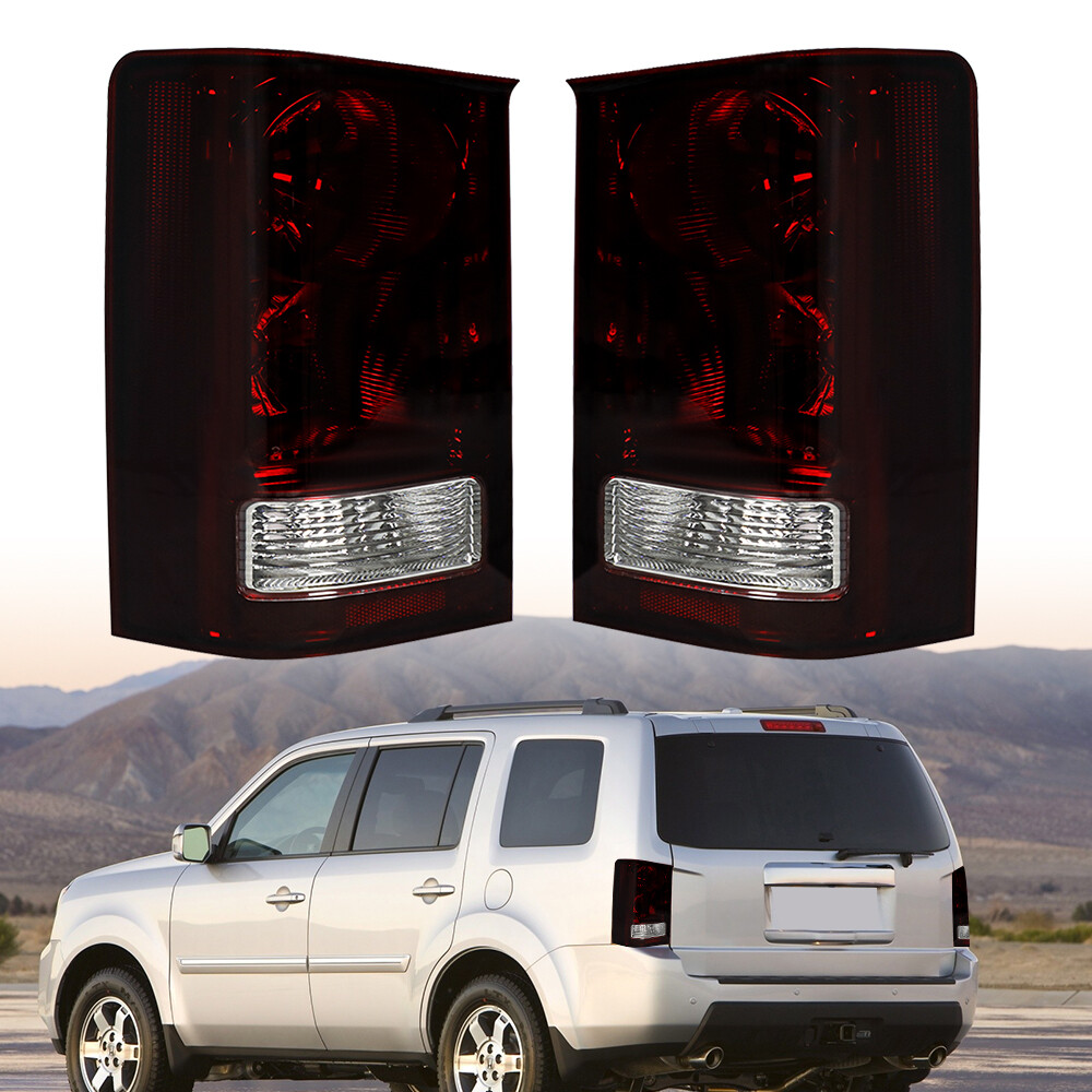 Smoked RED Pair Tail Lights Brake Lamps For 2009-2015 Honda Pilot Left Right