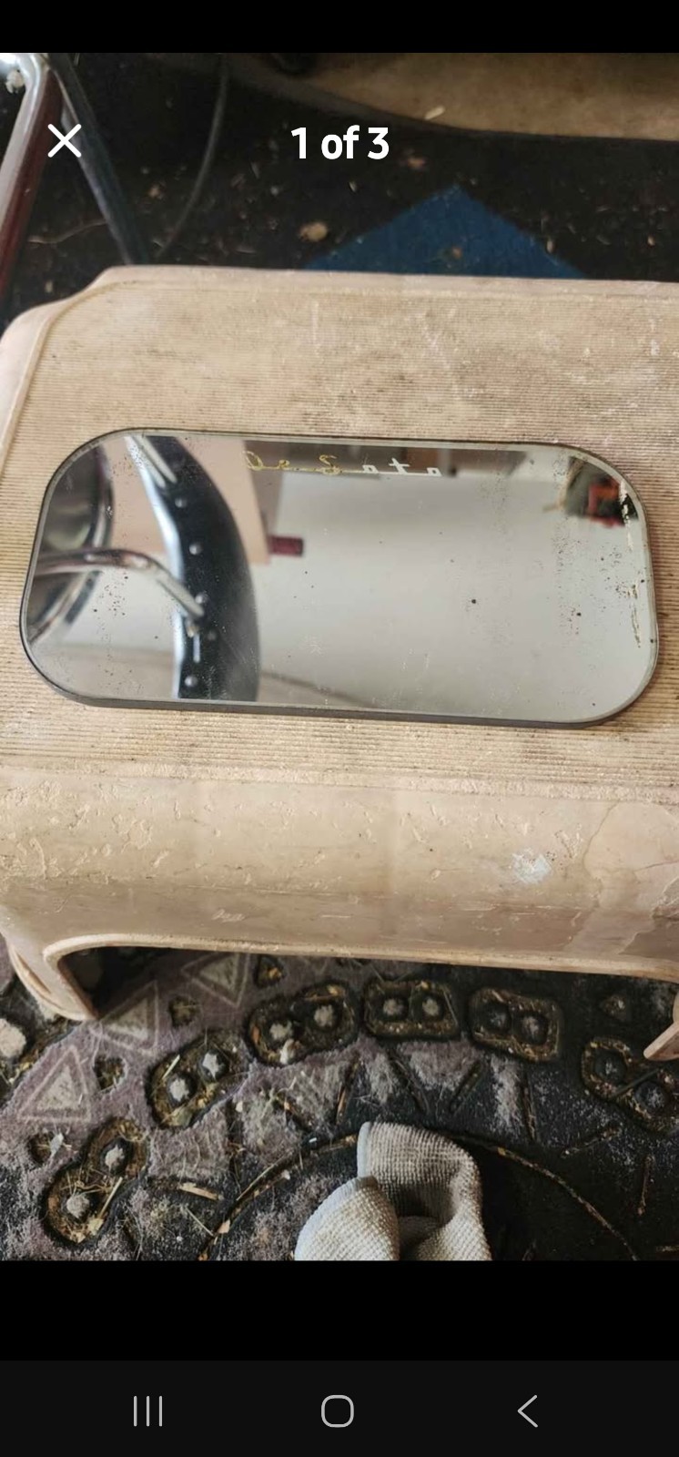 Vintage Antique 1940-1950s DeSoto Sun Visor Clipon Vanity Mirror OEM Accessory Vintage Antique 1940-1950s DeSoto Sun Visor Clipon Vanity Mirror OEM Accessory