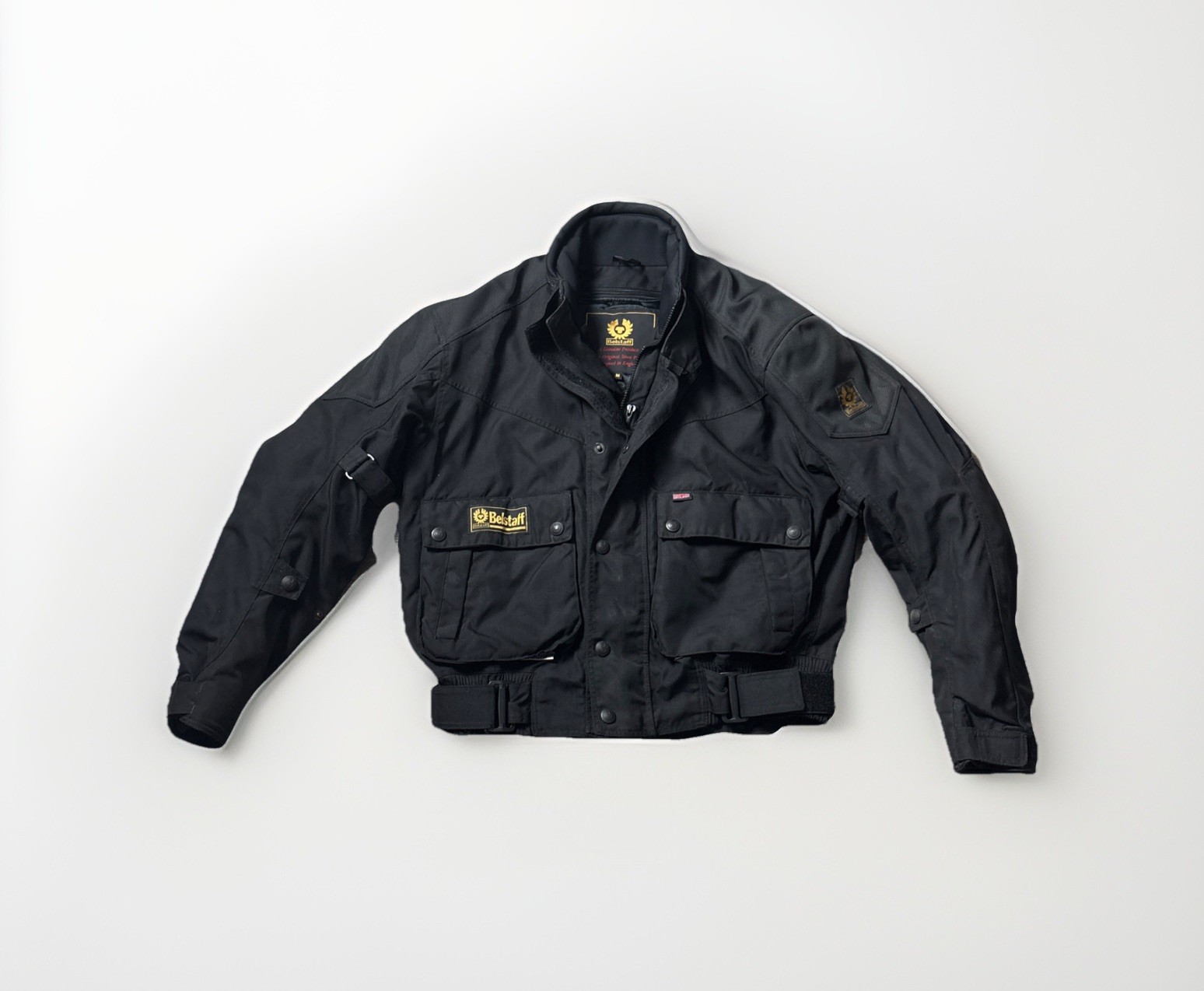 Belstaff Men\'s Vintage Motorcycle Riding Jacket Black, Size Medium, Padded