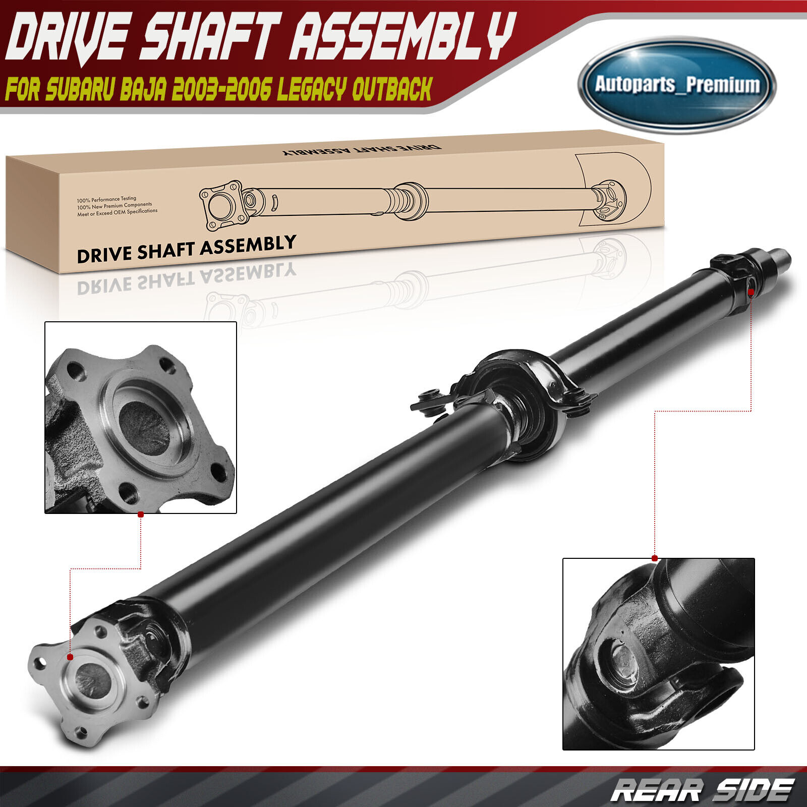 Rear Driveshaft Assembly for Subaru Legacy 96-99 Outback 01-04 AWD Auto Trans.