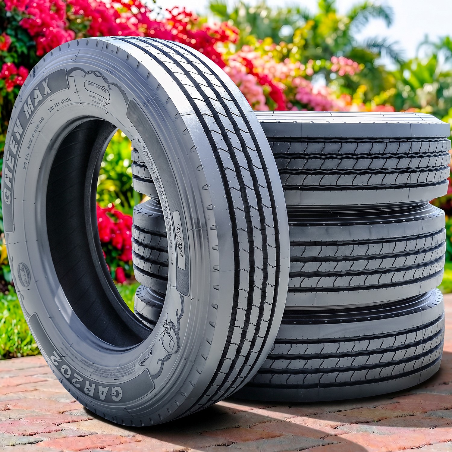 4 Green Max GAR202 255/70R22.5 140/137M H 16 Ply All Position Commercial Tires