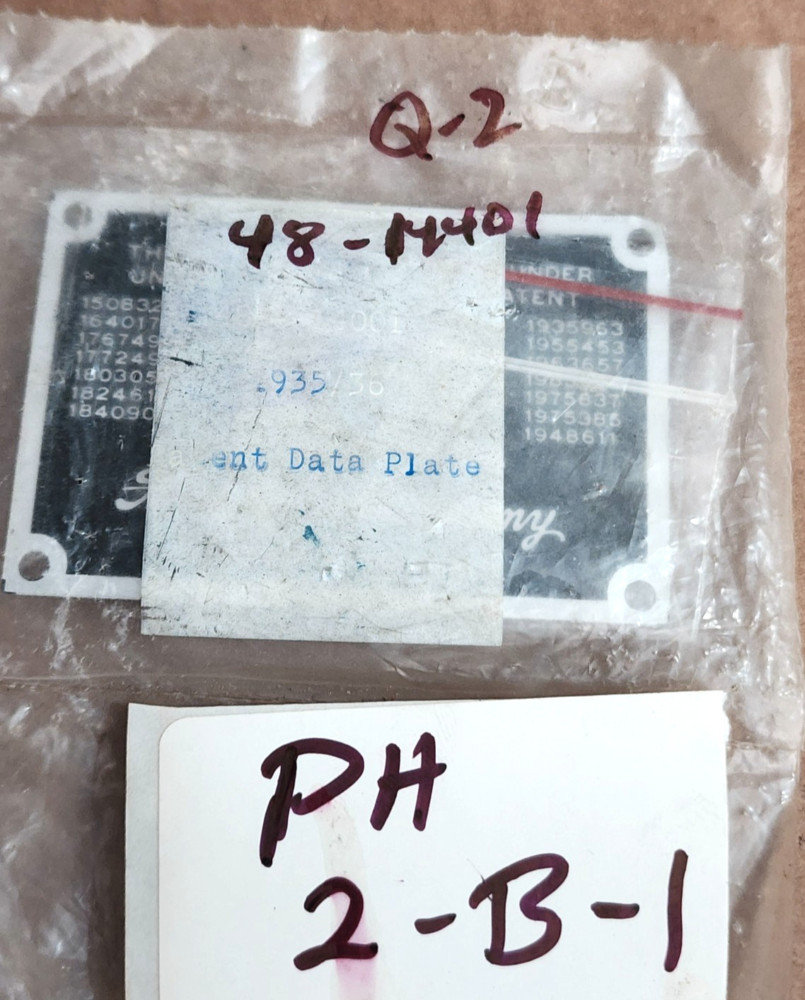 Dennis Carpenter 48-14001 1935-36 Ford Identification Data Plate