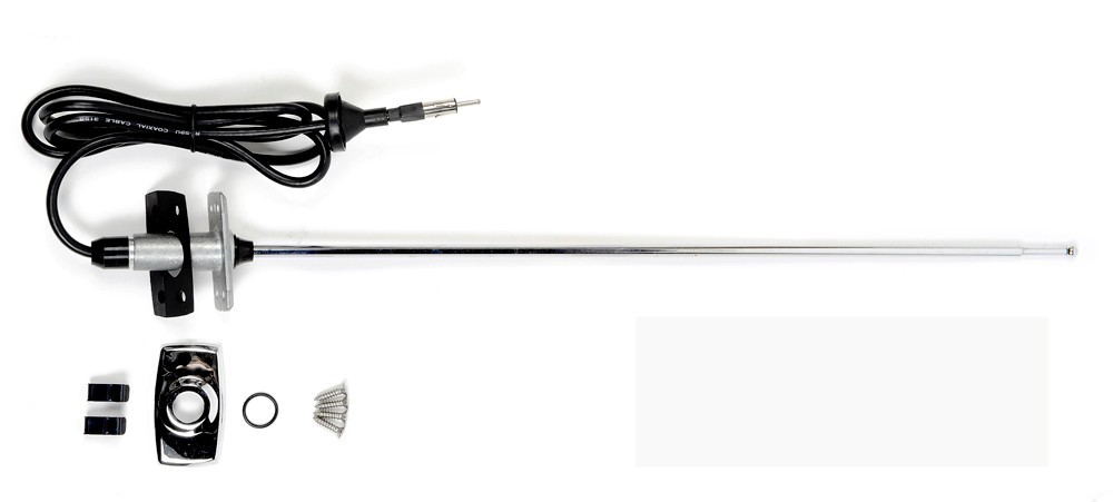 New 1969 - 1970 Ford MUSTANG Radio Antenna OE Style Square Base with Hardware