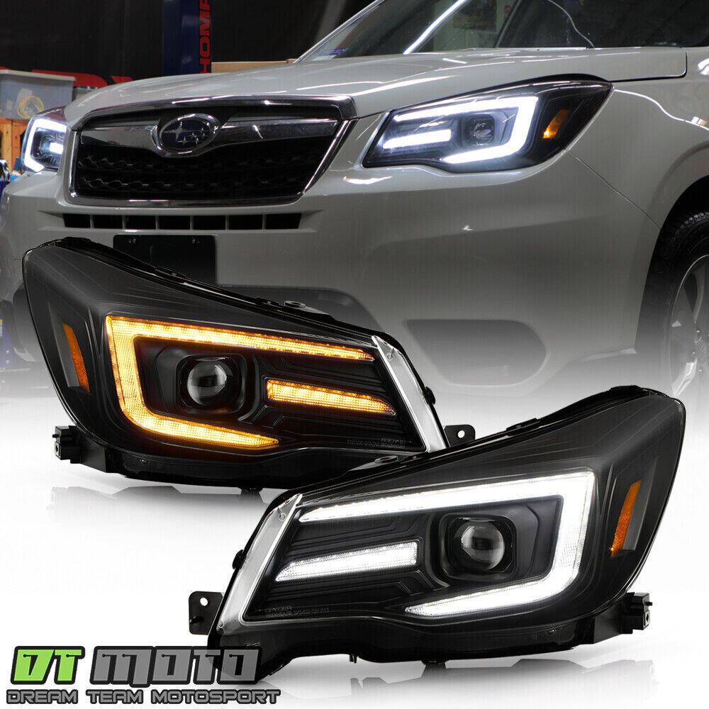 For 2014-2016 Subaru Forester Halogen LED Switchback DRL Projector Headlights