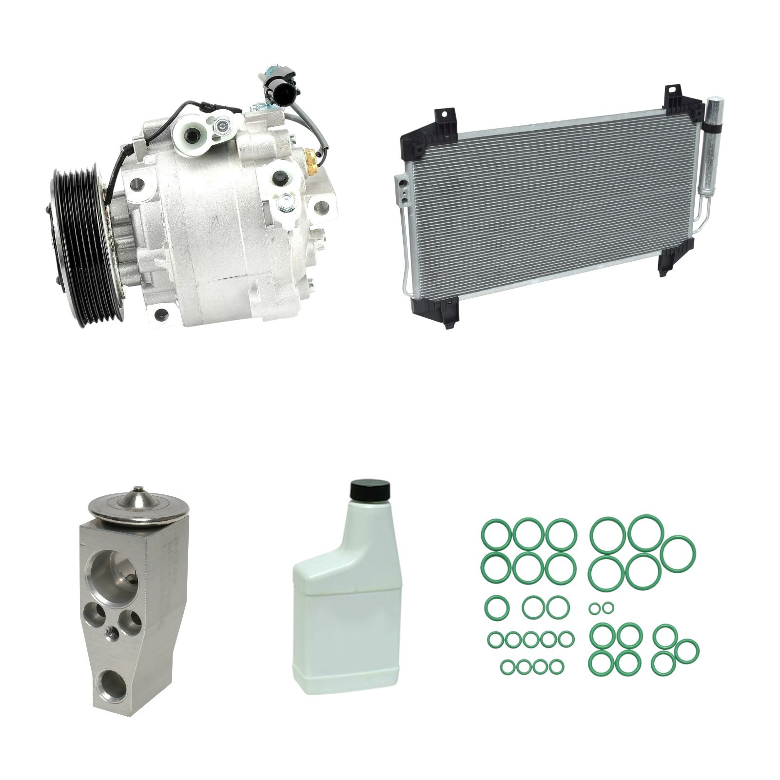 AC Compressor & Condenser Kit Fits Mitsubishi Outlander 17-20 OEM QS90 KTC491-3