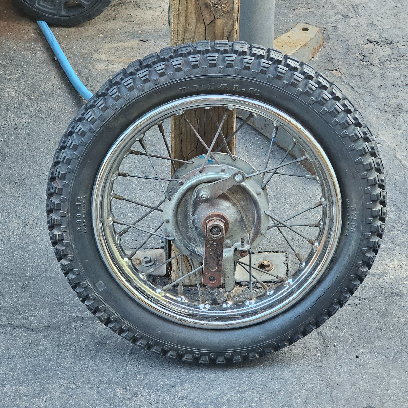Rupp Roadster Scrambler Arco Minibike Vintage Front Wheel Rim Tire 12 Inch