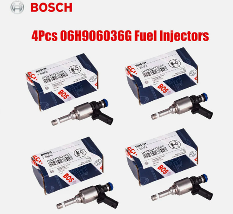 4x OEM Bosch Fuel Injectors 06H906036AE For VW GTI Tiguan AUDI A3 A4 A5 Q5 TT