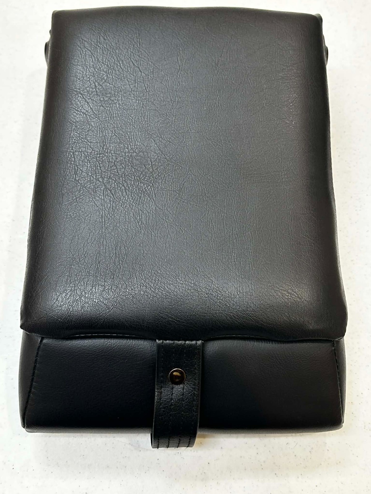 Volvo OEM Black Leather Armrest w/ Snap Closure Lid, Volvo 940/960 Series Sedan