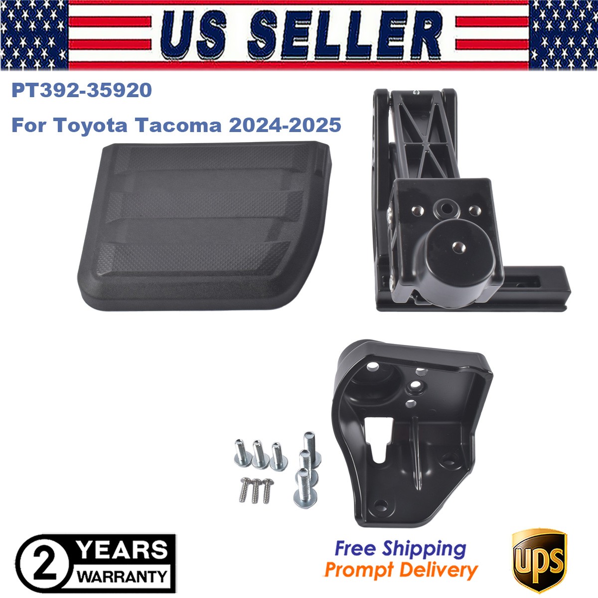 Rear Bed Step Tailgate Bedstep Fits 2024-25 Toyota Tacoma PT392-35920 BLACK