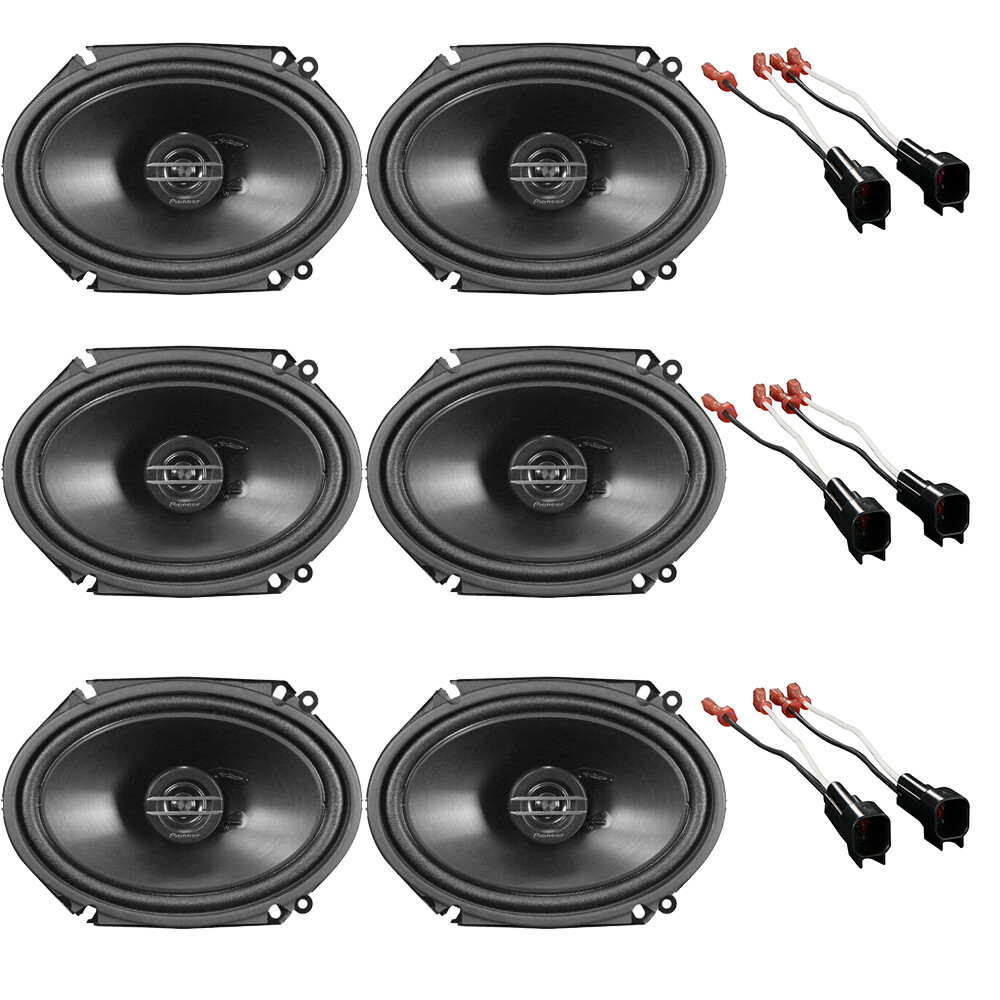 6) Pioneer TSG6820S  2-Way 6x8 350W Speaker+Speaker Adaptor For FORD Vehicles