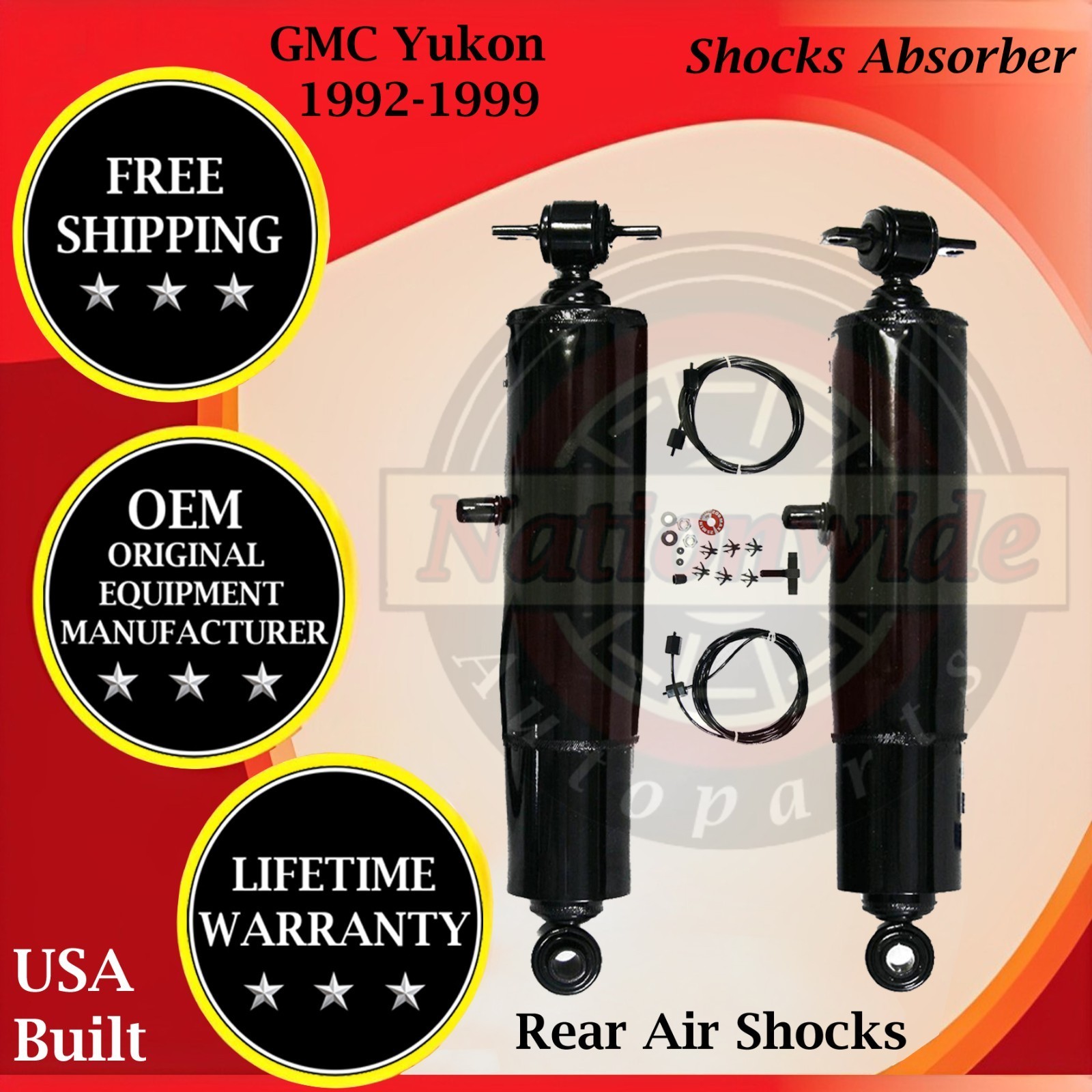 Gabriel Genuine OEM Rear Air Shocks For 1992-1999 GMC Yukon Lifetime Warranty