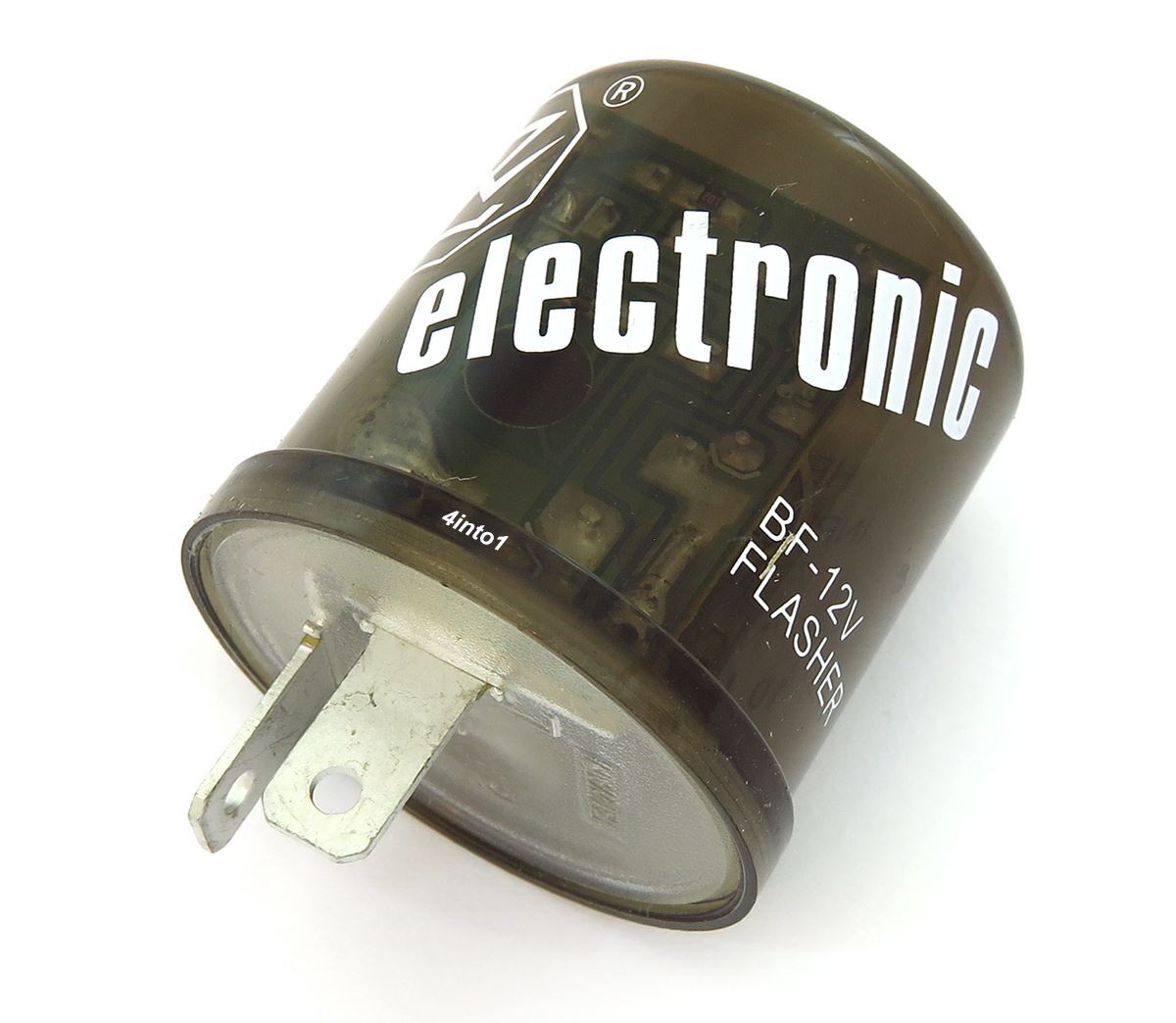 12V Electronic Turn Signal Flasher Relay - LED - 2 Prong - Round Style