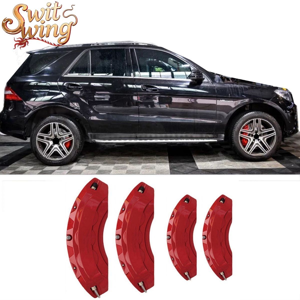 4pcs Aluminum Car Brake Caliper Cover for MERCEDES BENZ ML Accessories