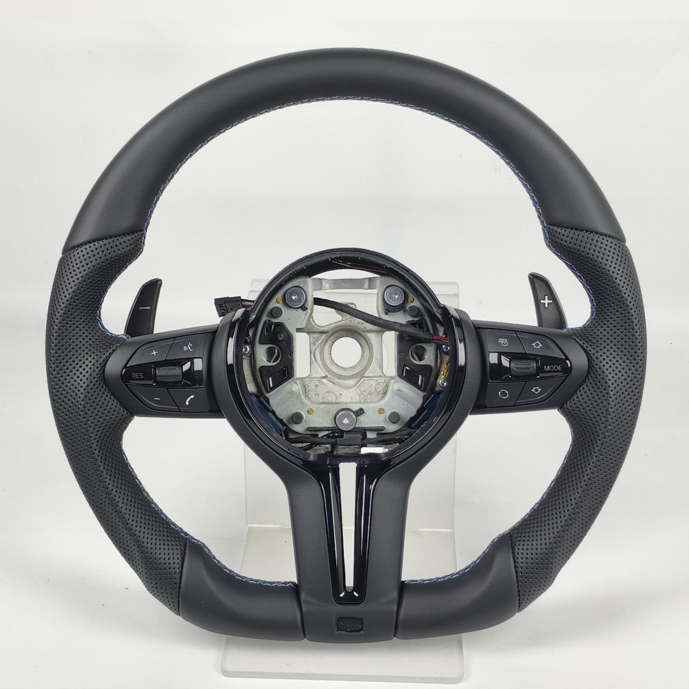 Newest M Sport Steering Wheel Flat Bottom Fit For BMW 5 Series E60 E61 2006-2012