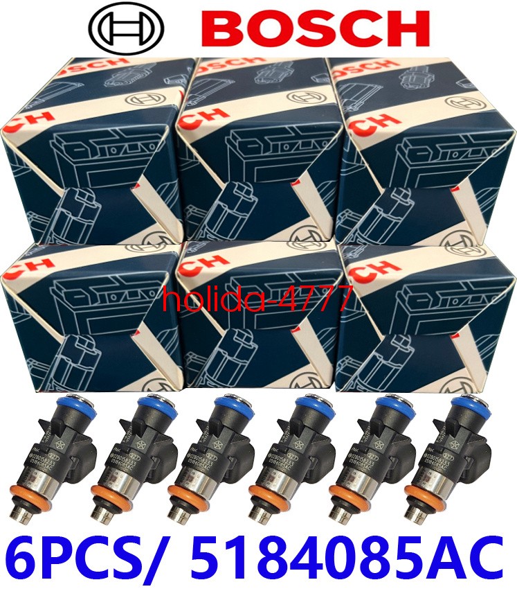 6x OEM 5184085AC New GENUINE BOSCH FUEL Injectors WRANGLER Challenger 3.6L 6x OEM 5184085AC New GENUINE BOSCH FUEL Injectors WRANGLER Challenger 3.6L