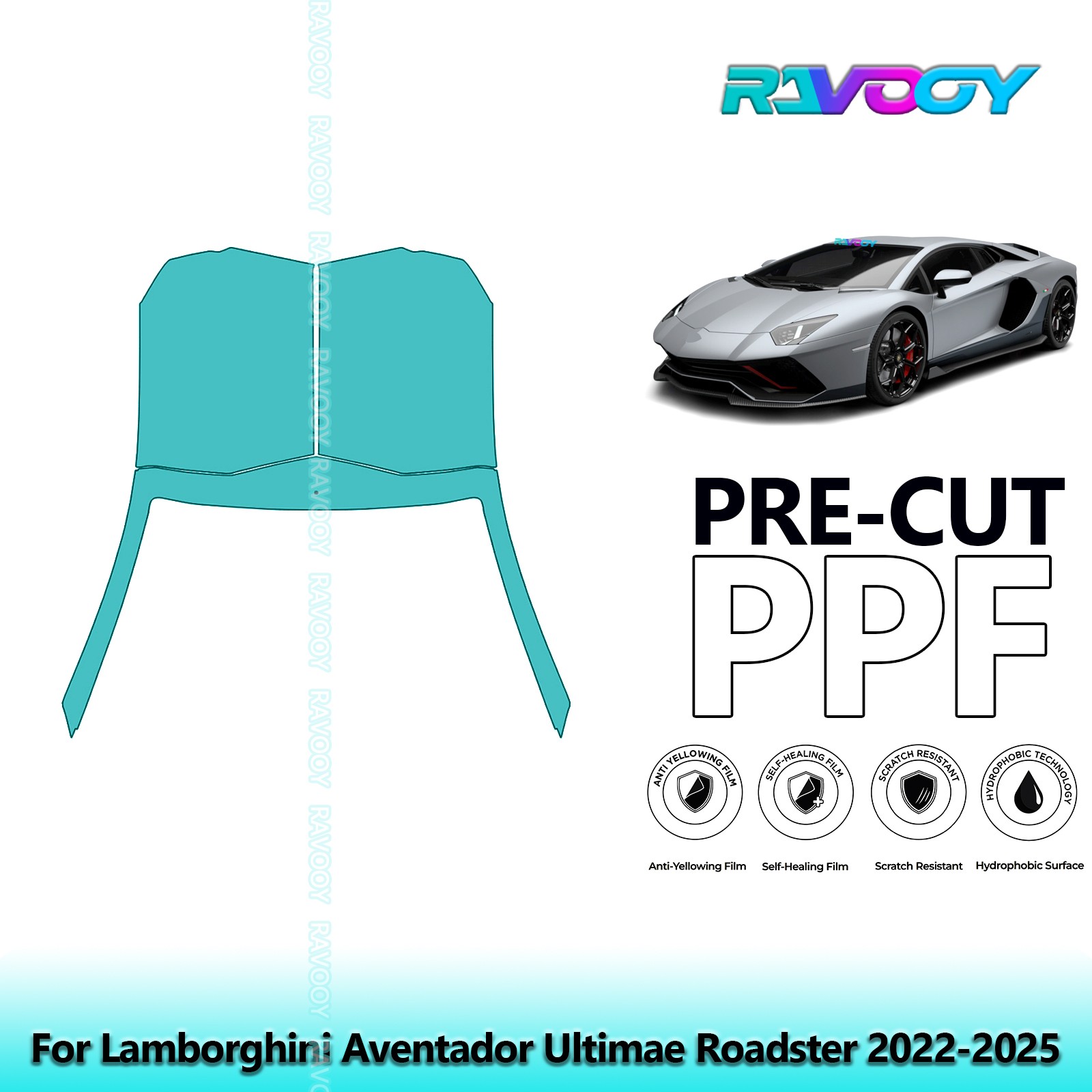  Paint Protection PPF Kit For Lamborghini Aventador Ultimae Roadster 2022-2026
