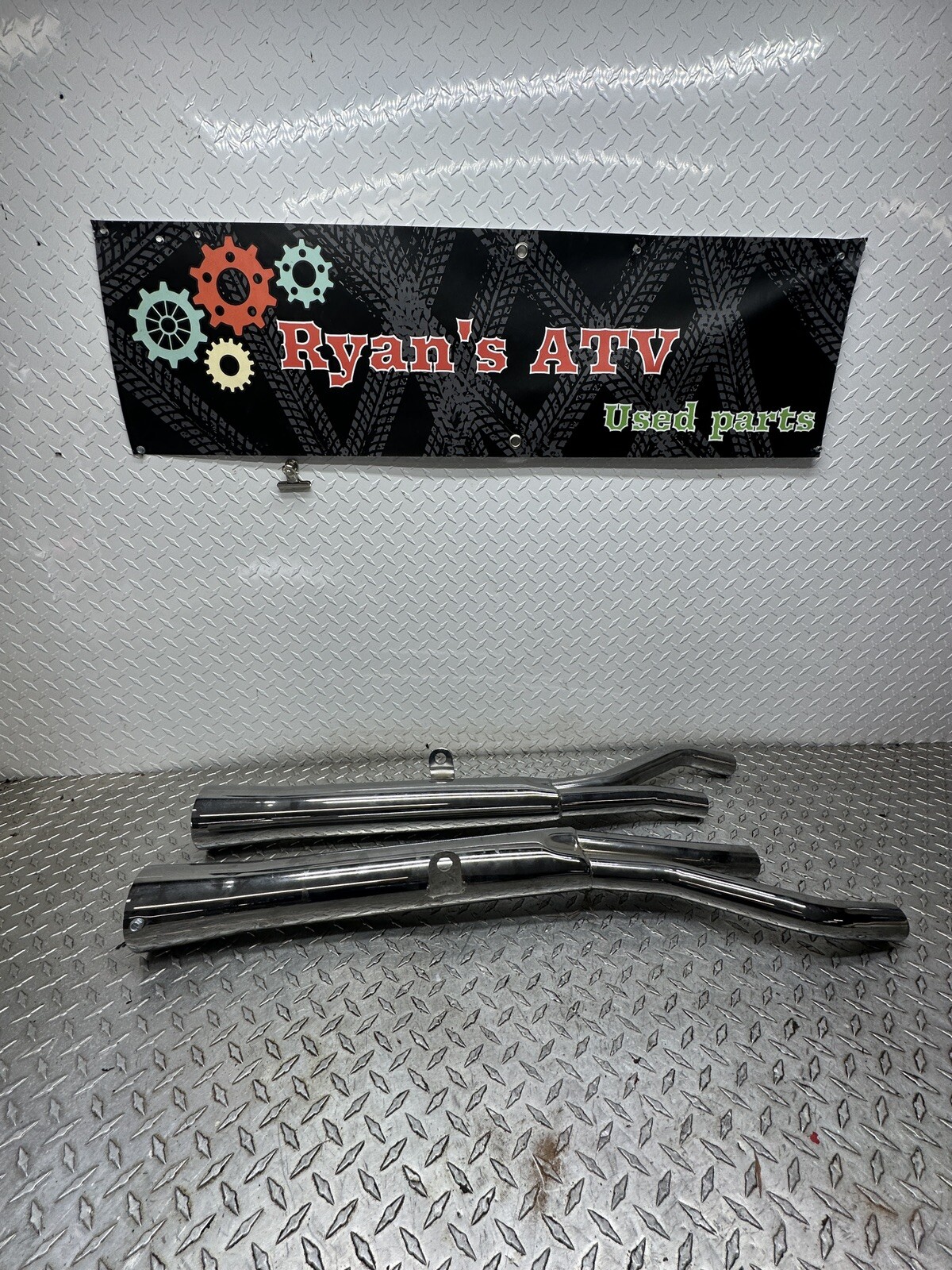 NOS Mac Slip On Flared Exhaust Mufflers 1980 Suzuki GS750 003-0311