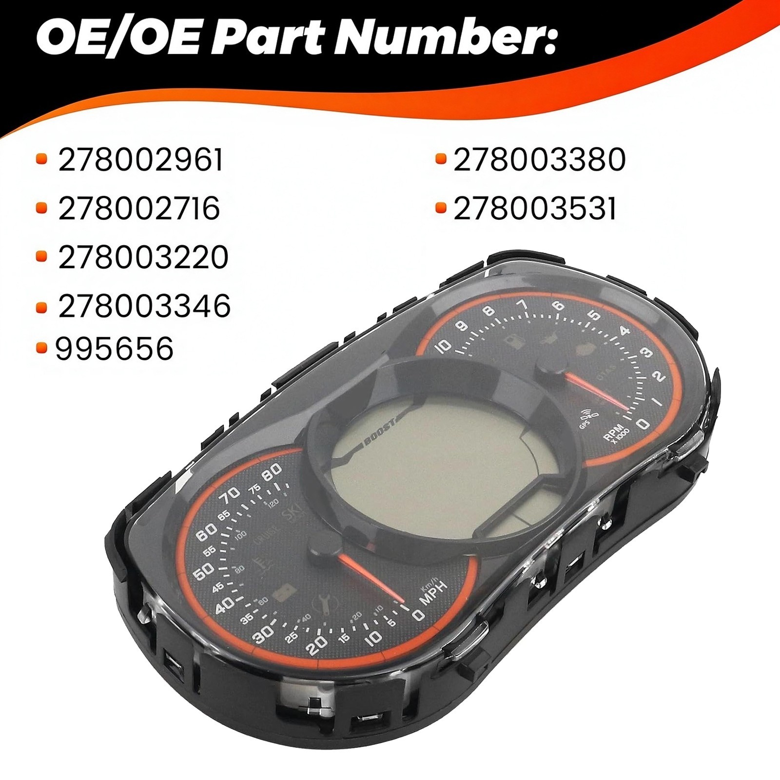 For SeaDoo RXP-X RXT-X 260 & RS 278002716 LCD Gauge Instrument Cluster 278002961
