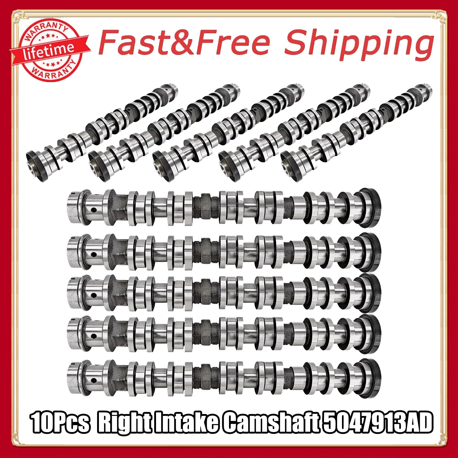 10Pcs Car Right Side Intake Cam Camshaft For Jeep Dodge Chrysler Ram Engine 3.6L