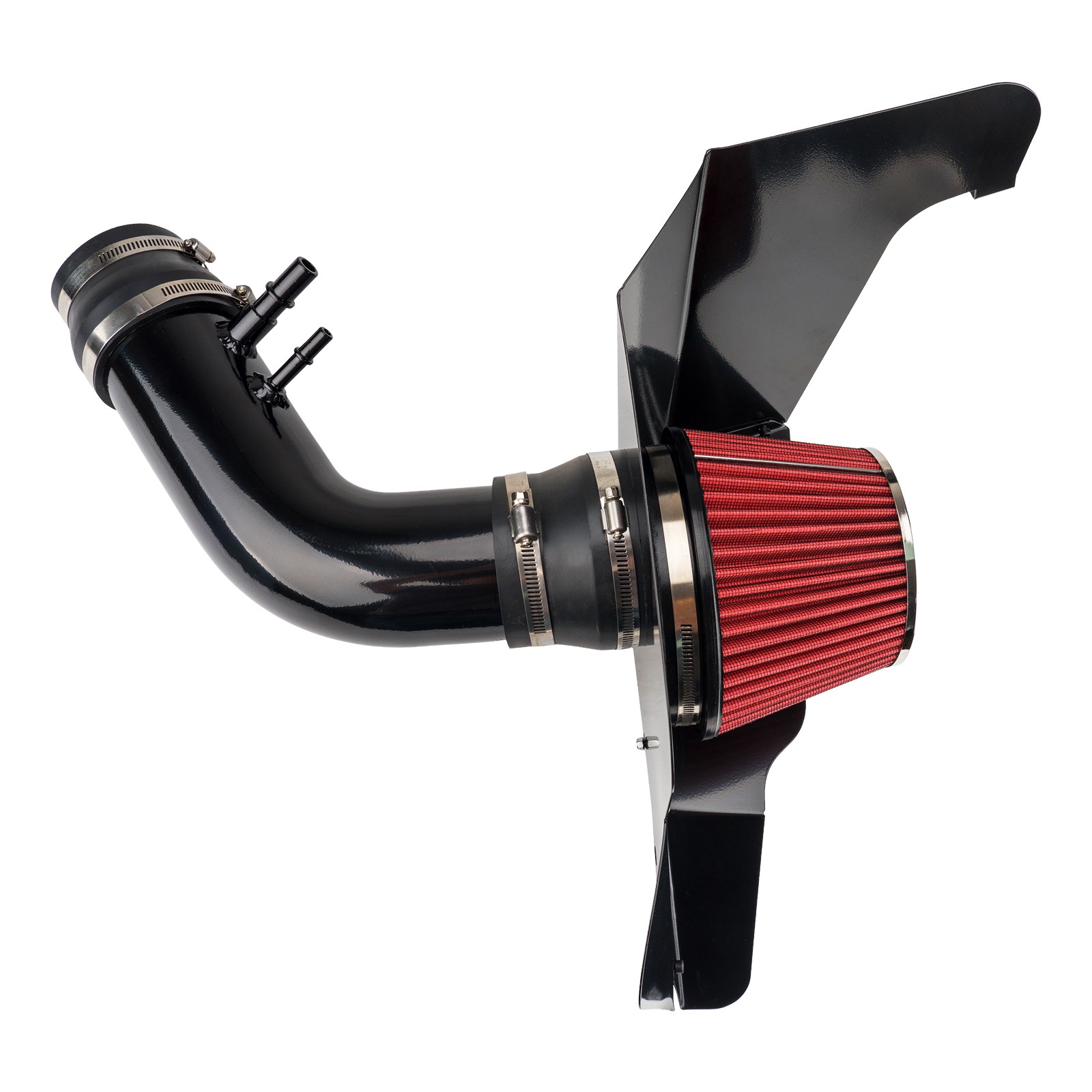 For 2015 2016 2017 Ford Mustang V6 3.7L Cold Air Intake Kit + Red Filter w/ Heat