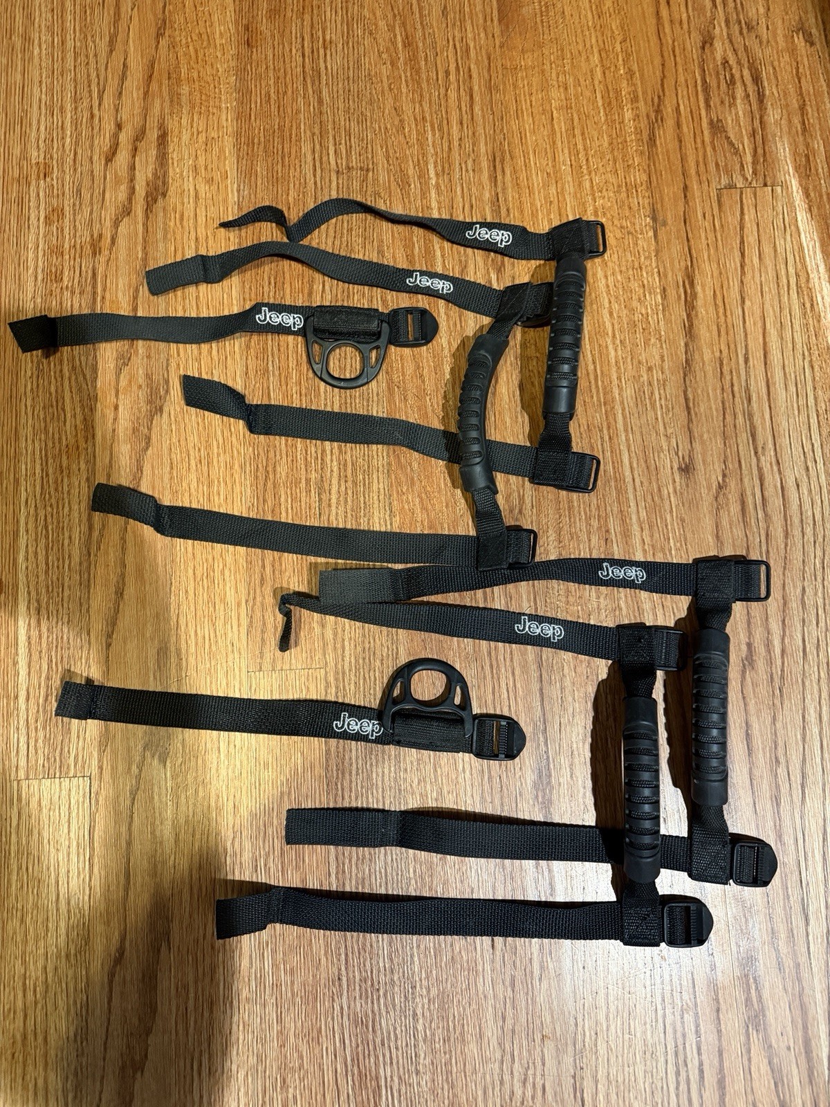 Genuine Jeep Wrangler Grab Handles & Straps – Excellent Condition
