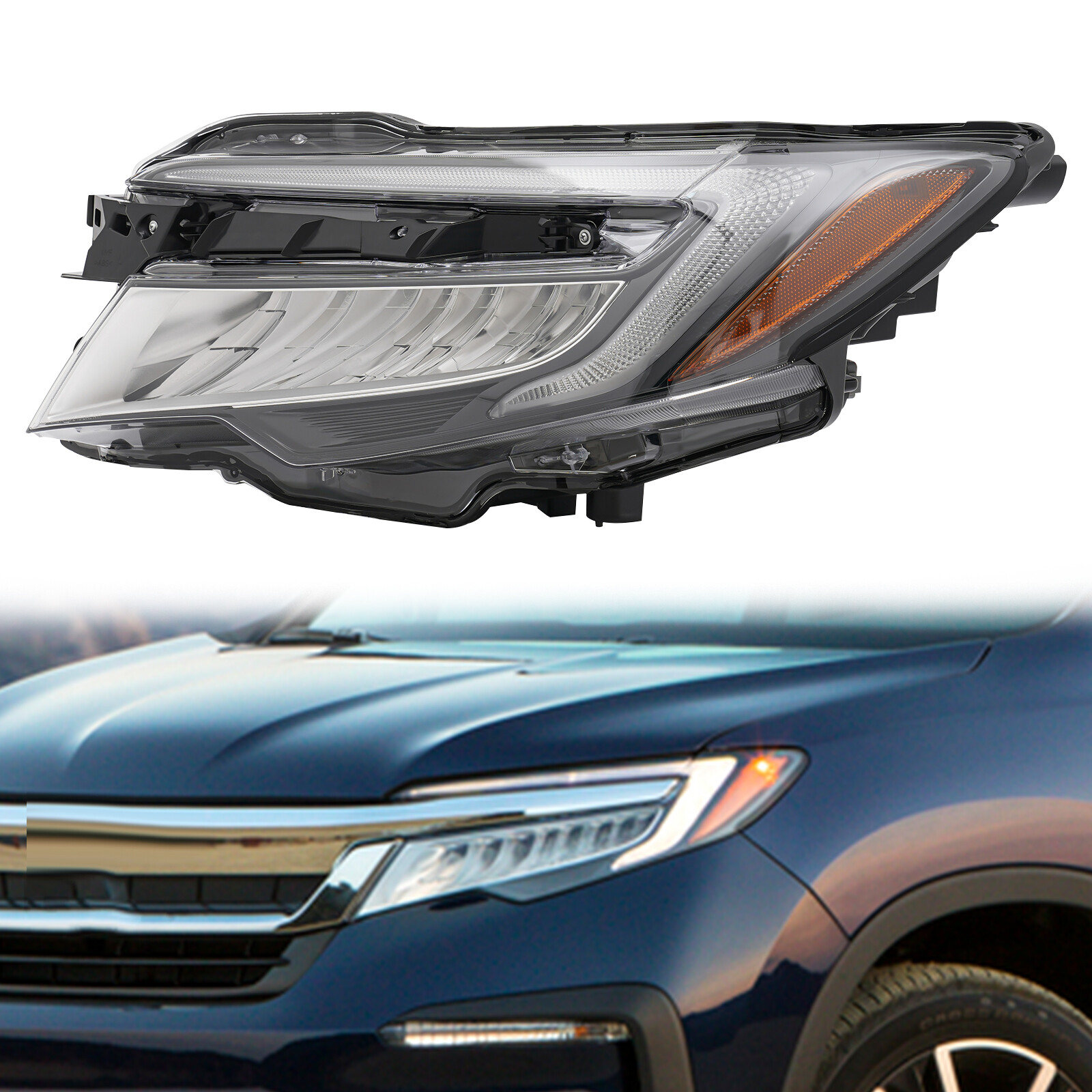 For 2019-2022 Honda Pilot Passport?Full LED Headlight Headlamp Left Driver Side